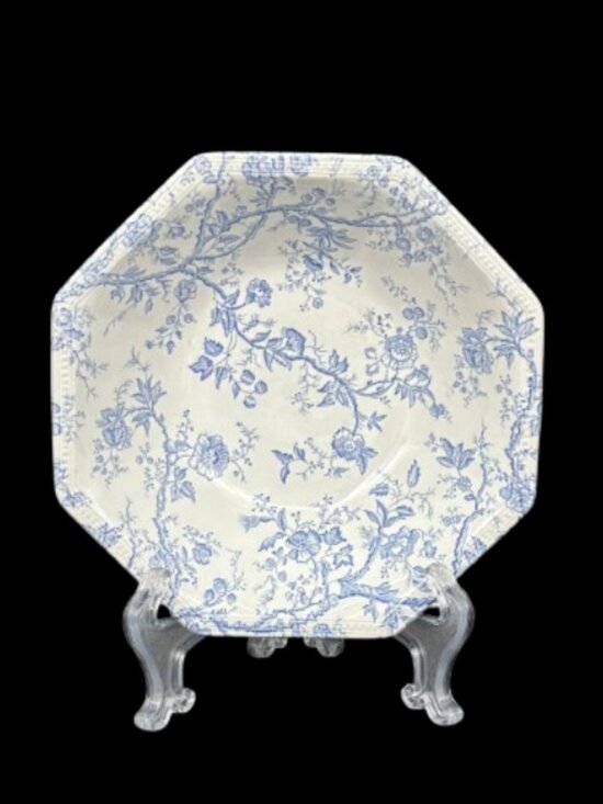 Johnson Brothers Other - Vintage Johnson Brothers Hyde Park Octagonal Bowl Blue White English Chintz